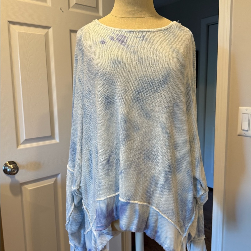 Vintage Havana Blue Oversized Shrug Sweater
